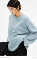 Pure Cashmere Women’s Sweater | A-level Cashmere | Round Neck | Long Sleeve Oversized Fit | MRS Studios