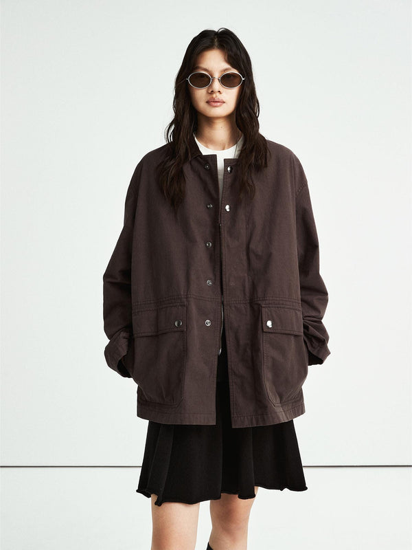 Cotton Corduroy Collar Jacket | Workwear Frank Jacket | Retro Style | Unisex Casual Outerwear | MRS Studios