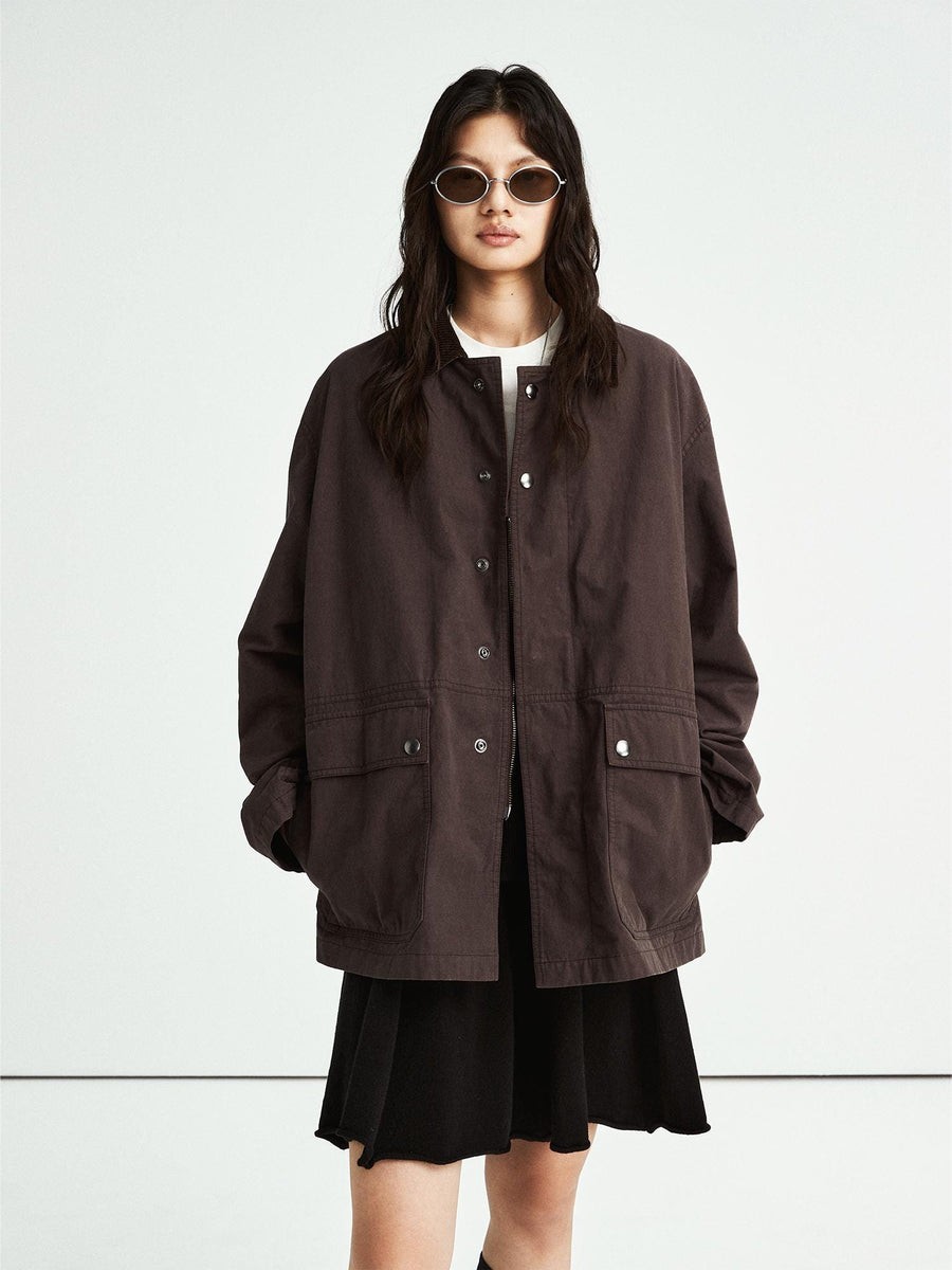 Cotton Corduroy Collar Jacket | Workwear Frank Jacket | Retro Style | Unisex Casual Outerwear | MRS Studios