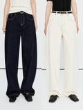 Women’s Wide-Leg Curved Seam Jeans | Contrast Stitch Relaxed Fit | Cotton blend | MRS Studios