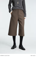 Australian Wool Seven-Tenths Wide-Leg Pants | Cropped Mid-Calf Cut | Refined Relaxed Silhouette | Women Pants | MRS Studios