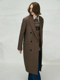 Italian ANGELICO 100% Wool Long Coat | Double-Breasted Tailored Overcoat | Timeless Minimalist Design | MRS Studios
