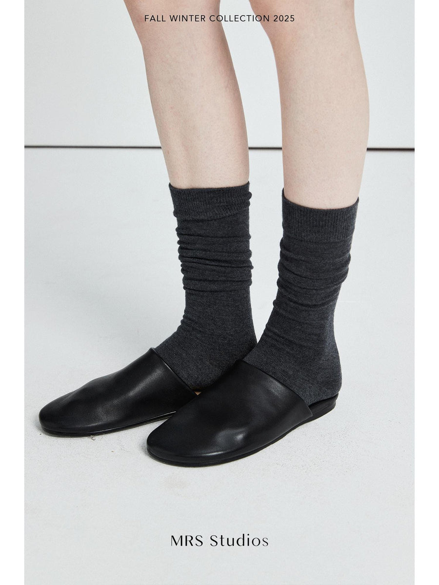 Winter Warm High Tube Socks | MIU Series Merino-Cotton Blend Slouch Socks | Antibacterial & Breathable | MRS Studios