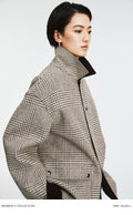 British Harris Tweed Wool Jacket | Barn Coat with Corduroy Collar | MRS Studios