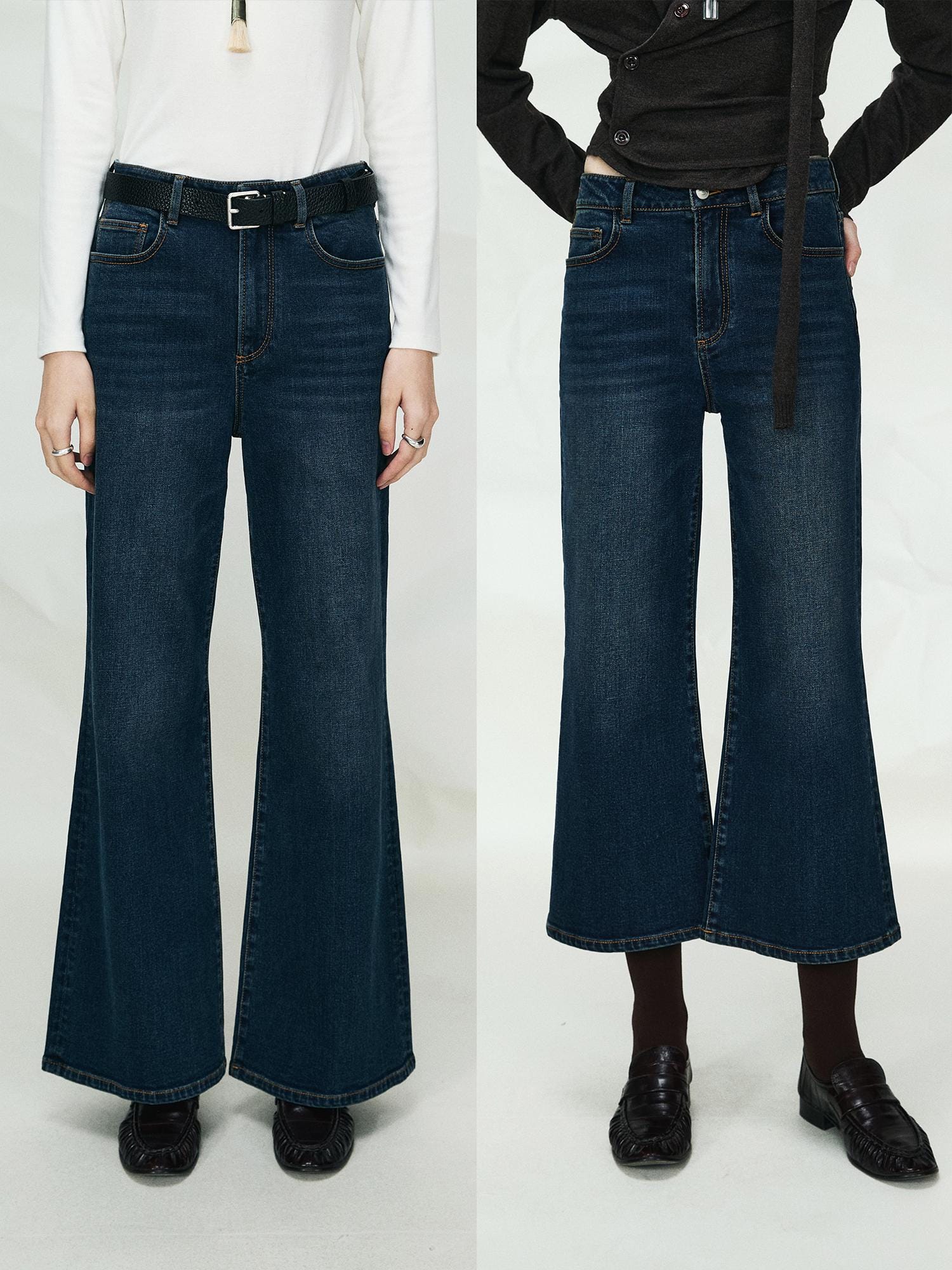 Bossa Vintage Flared Denim Pants | Türkiye Fabric | Slight Stretch Long and 8.5-Length | MRS Studios