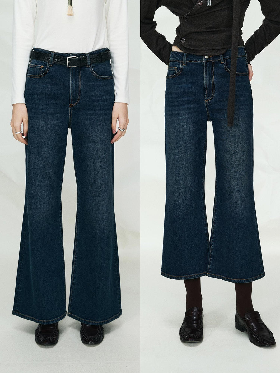 Bossa Vintage Flared Denim Pants | Türkiye Fabric | Slight Stretch Long and 8.5-Length | MRS Studios