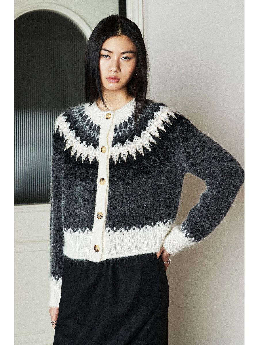 Fair Isle Mohair Cardigan & Pullover, view 3