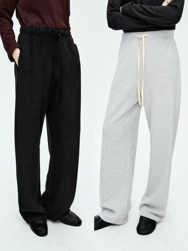 Cozy Wool–Silk Fleece Loungewear Set | Soft Long-Sleeve Sweatshirt & Wide-Leg Pants | Relaxed Fit | MRS Studios