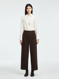 High Waist Cotton Corduroy Trousers | Vintage Barrel Tapered Leg | Elastic Waistband | Casual Style Pants | MRS Studios