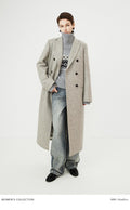 British Melton Warm Coat | UK Harris Tweed & Moon Wool | Classic H-Silhouette Overcoat | Double-Breasted Suit Coat | MRS Studios