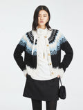 Fair Isle Mohair Wool Sweater / Cardigan | Geometric Pattern | Soft Fluffy Knit | Christmas Atmosphere | MRS Studios