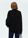 Wool Cashmere Blend Sweater | Relaxed V-Neck Pullover | Soft & Lofty Texture | Women Knitwear | MRS Studios