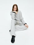 Cozy Wool–Silk Fleece Loungewear Set | Soft Long-Sleeve Sweatshirt & Wide-Leg Pants | Relaxed Fit | MRS Studios