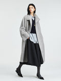 Herringbone Wool A-Line Midi Skirt | Structured Flared Silhouette | High-Waist Design | Women’s Skirt | MRS Studios