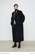 British Melton Warm Coat | UK Harris Tweed & Moon Wool | Classic H-Silhouette Overcoat | Double-Breasted Suit Coat | MRS Studios