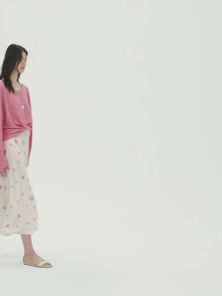 French Linen Yarn Knit Cover-Up, film