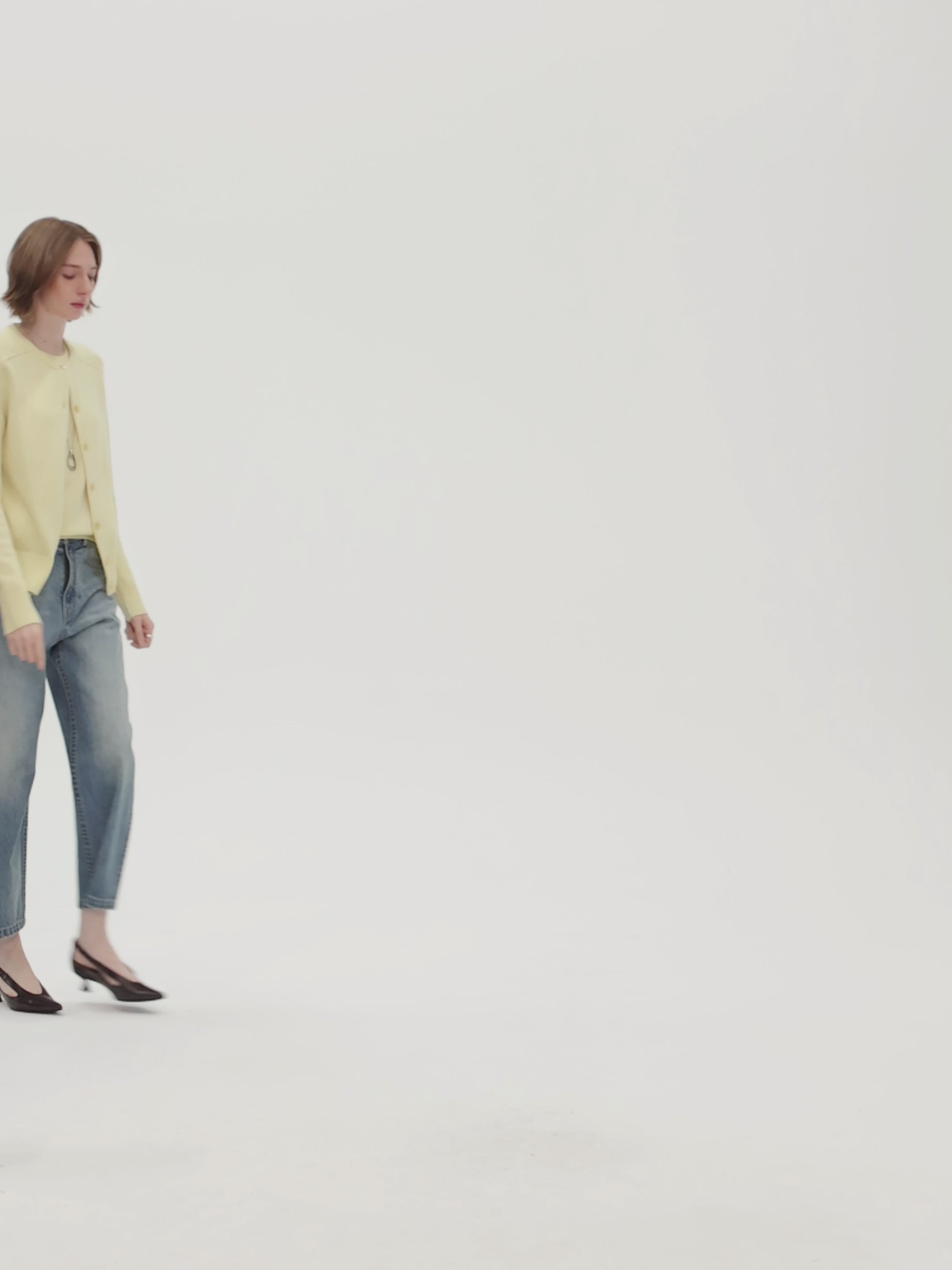 Consinee A-Grade Cashmere Cardigan | Faux Two-Piece Design | Double Layer Crew Neck | Women Knitwear | MRS Studios