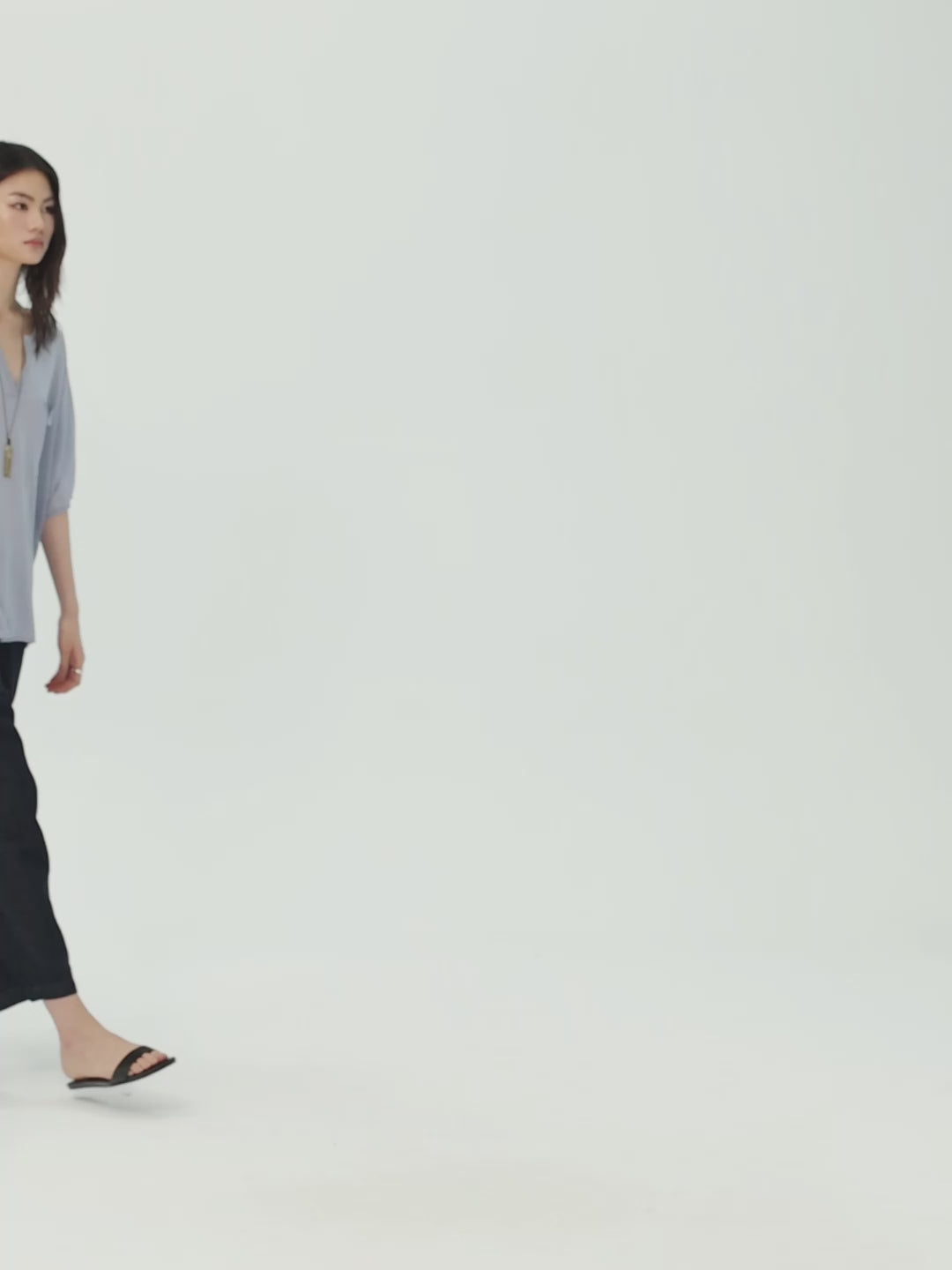 Acetate Linen Knit Top | Henley V-Neck | Pocket Detail | Women Knitwear | MRS Studios