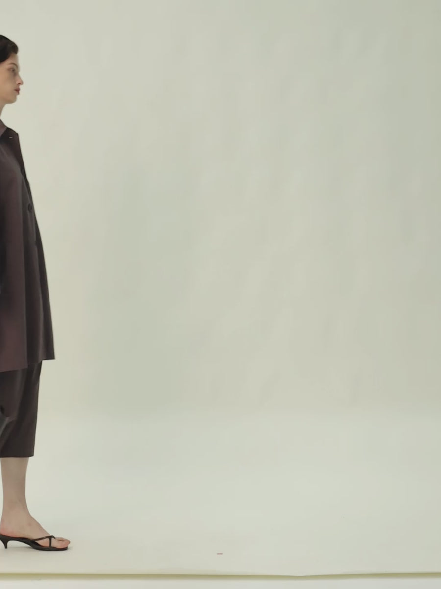 Cotton Hemp Single-Breasted Trench Coat, film