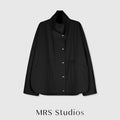 Short Windbreaker Jacket | Minimalist Stand Collar | Cotton-Nylon Blend | Women Jacket | MRS Studios